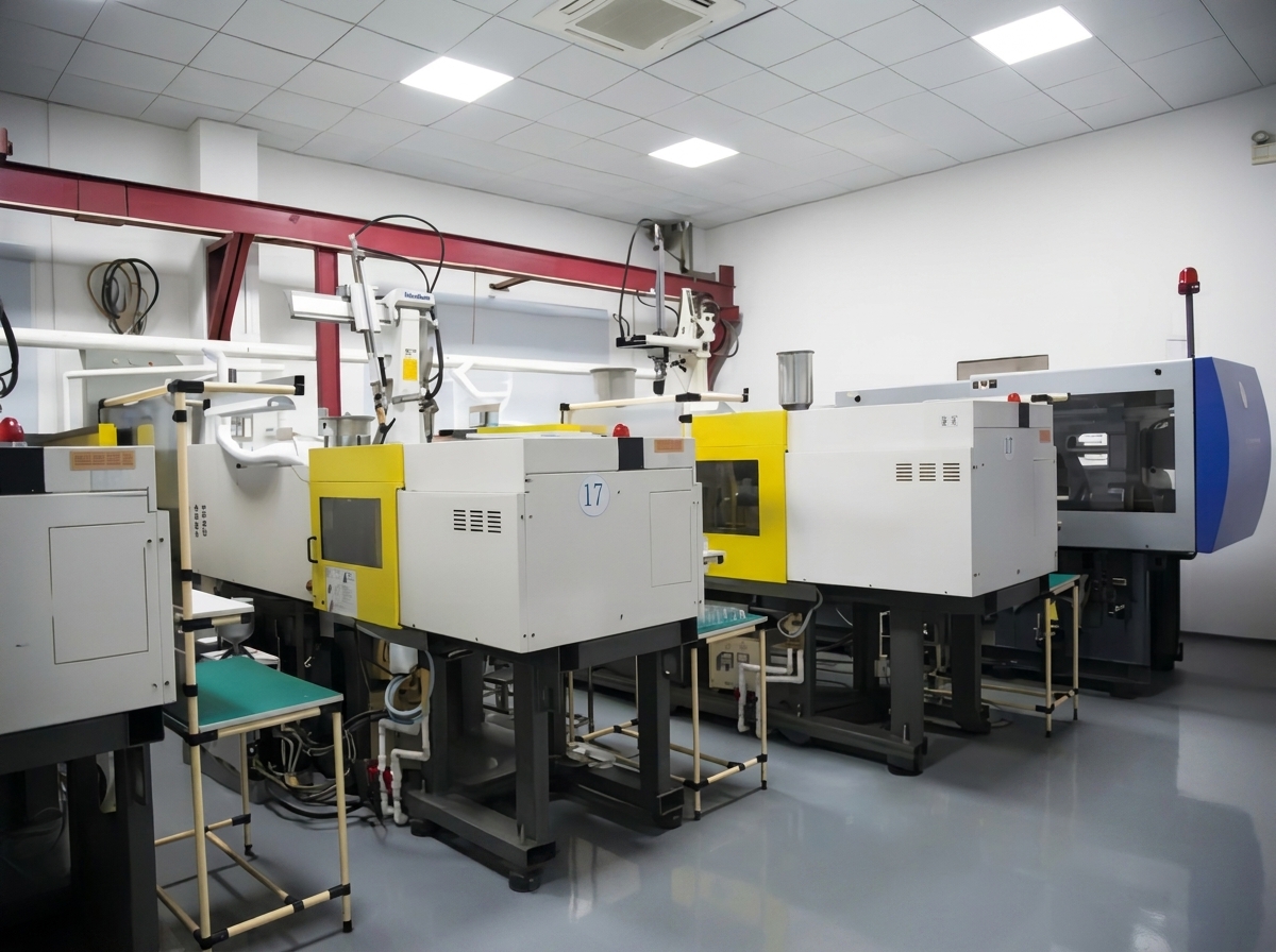 Clean room for transparent injection molding